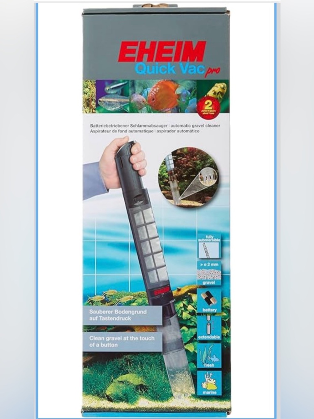 EHEIM Quick Vac Pro Aquarium Gravel Cleaner - Black (used)